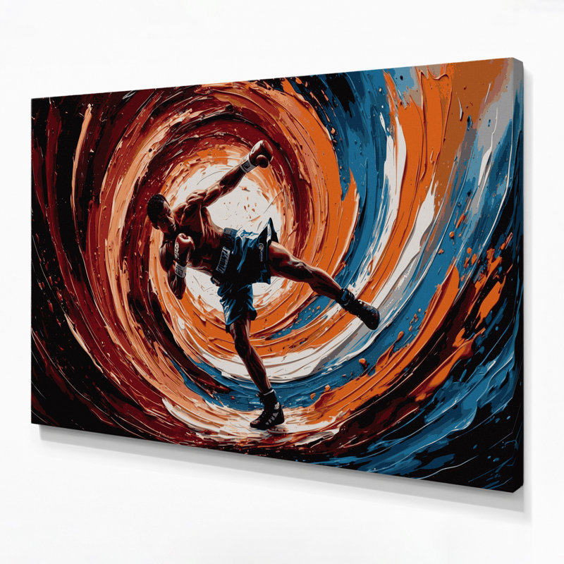 Art mural sur toile Sports Kickboxing, H 11 po x l 14 po