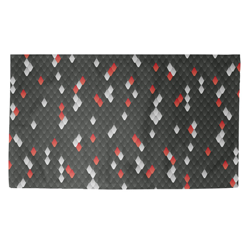 Tapis noir à nuances de serpent Mcguigan, Rectangle 3 pi x 5 pi