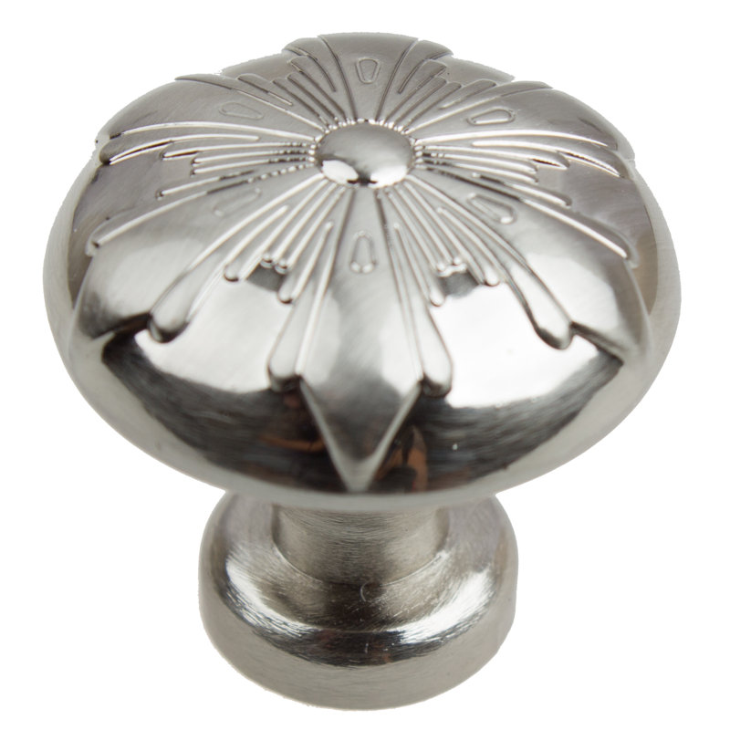 1 1/8" Diameter Round Knob, Satin Nickel