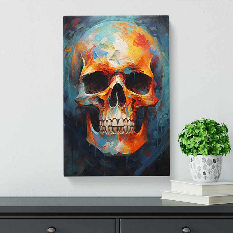 Skull Expressionism No.2 - No Frame Print, 60cm H x 40cm W x 3cm D