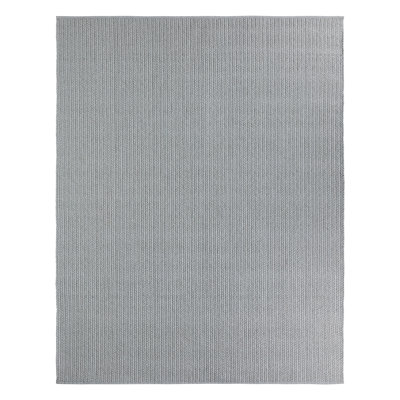 Tapis intérieur / extérieur gris clair tissé à plat à la main Cullen