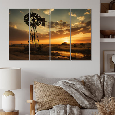 Texas Rustic Windmills 4 pièces