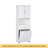 Tall Bathroom Cabinet With Laundry Basket, Large Storage Space Tilt-Out Laundry Hamper And Upper Storage Cabinet, White-1446983822
