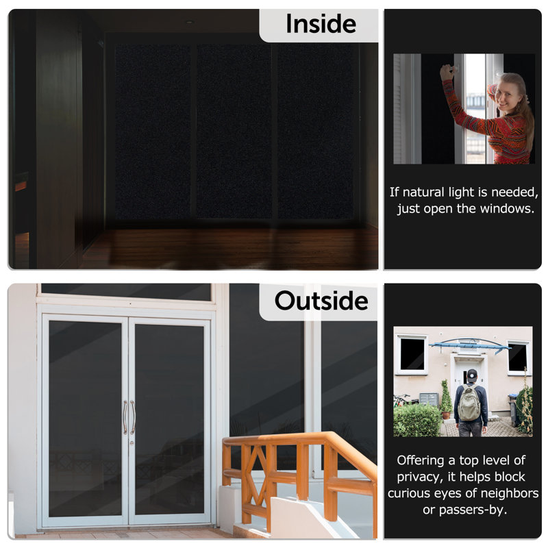 Blackout Window Decal With Grid Backing, 35.4'' H x 78'' W