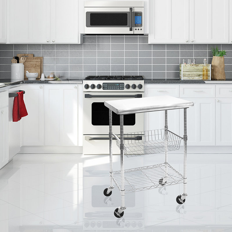 Chariot pour îlot de cuisine sur roulettes  certifié NSF