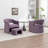 Upholstered Barrel Chair With Ottoman-1721785632