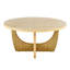 Table basse ronde de 36 po, tables basses de salon (couleur chêne)
