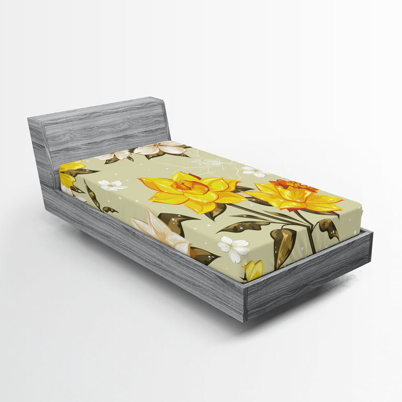 Ensemble de 2 draps-housses Ambesonne Spring, Drap-housse de taille simple