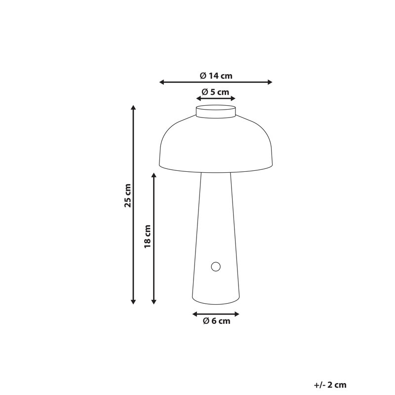 Wireless LED Table Lamp AGUSAN With Dimmer Metal Grey, Grey