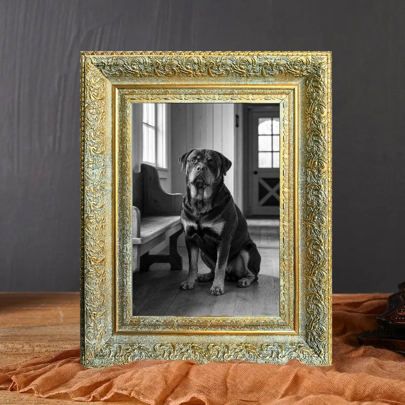 Cadre photo poli antique avec protecteur photo 11 po x 14 po 1PC, Or antique, 1, 11 po x 14 po
