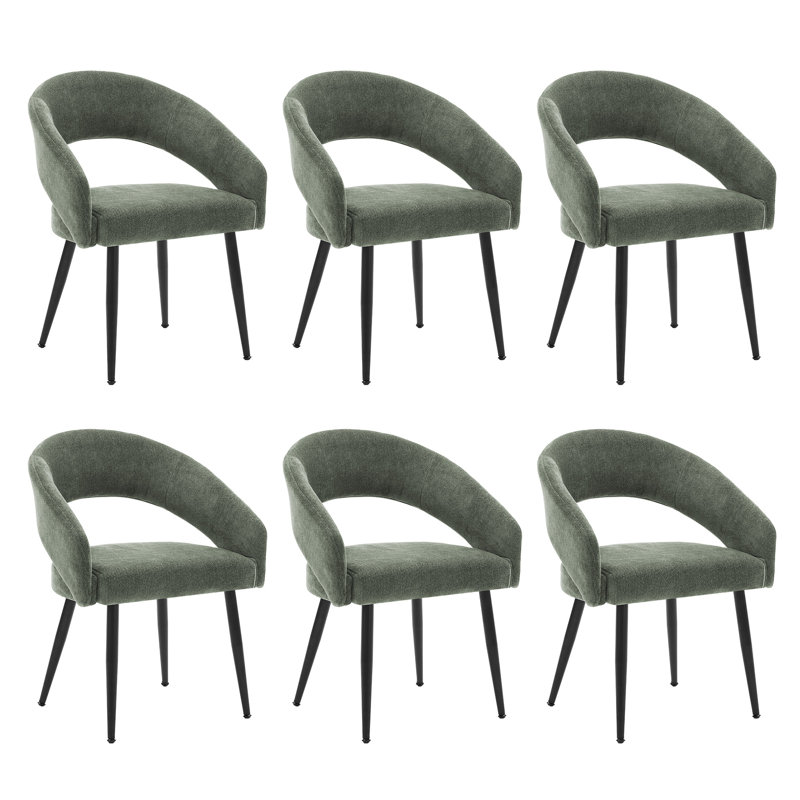 Chaises de salle à manger rembourrées Sabuk, Green