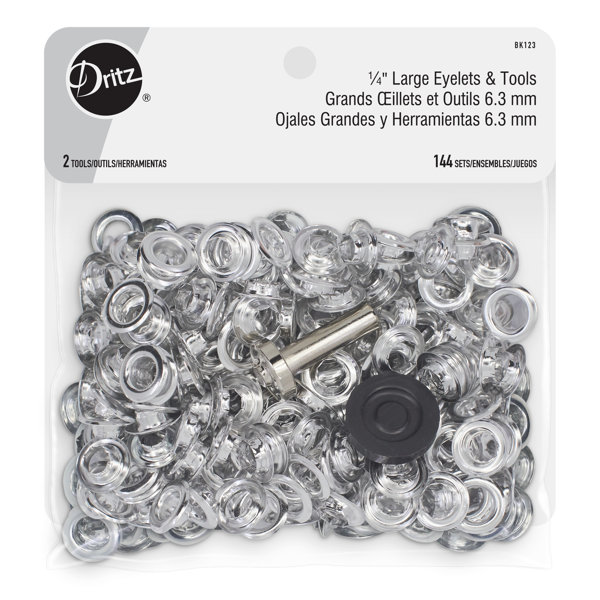 Dritz Extra Large Brass Eyelets, 10 Count