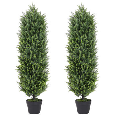 Faux cèdre arbre topiaire UV en pot