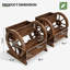 Jardinière en bois pour jardin 2 pièces