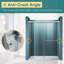 Double porte de douche coulissante avec verre trempé transparent de 1/4 po, l 48 po x H 72 po -101837360