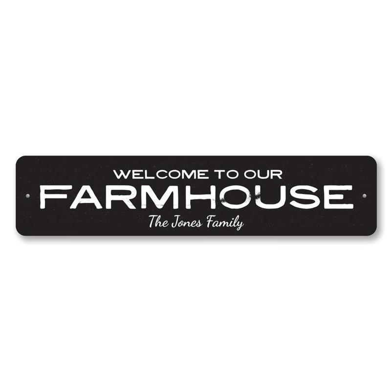 Plaque en aluminium Farmhouse, H 6 po x l 24 po x P 0,063 po