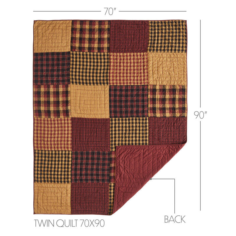 Cotton Patchwork Quilt, Twin Quilt