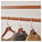 Solid Pine Freestanding Coat Rack with Rolling Wheels and Storage Basket, Cherry Finish Garment Stand with Side Hooks for Bedroom and Entryway