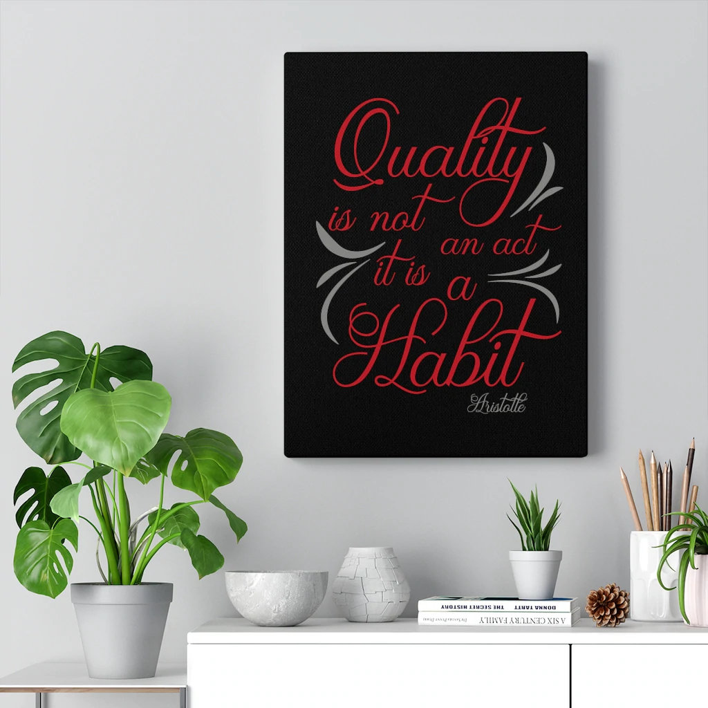 Trinx Inspirational Quote Canvas It Is A Habit Wall Art Motivational ...