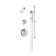 Birch HydroMersion Double Handle Shower Trim Kit with Hand Spray
