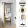 84'' Assembled Solid Wood Bi-Fold Barn Doors with Installation Hardware Kit