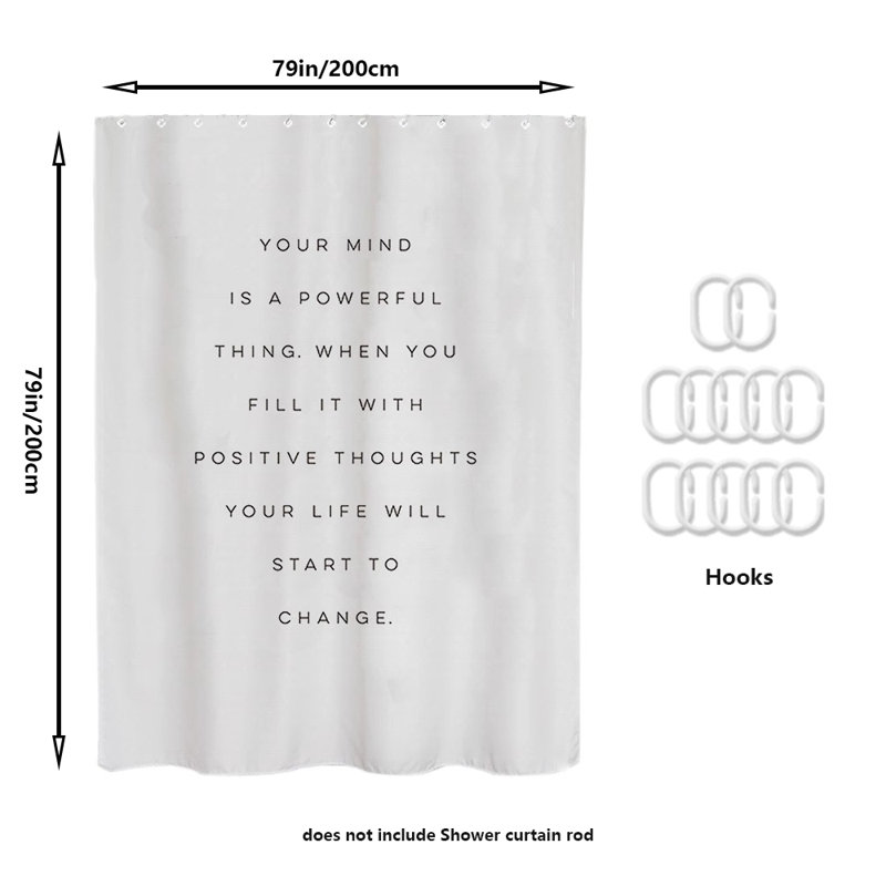 Premium Polyester Shower Curtain, 79"H x 79"W