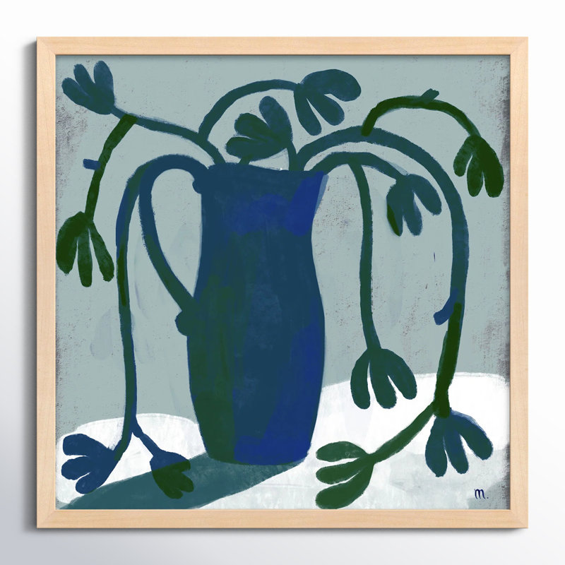 Green Floral Painting by StudioM, Maple, 36" H x 36" W x 1.25" D