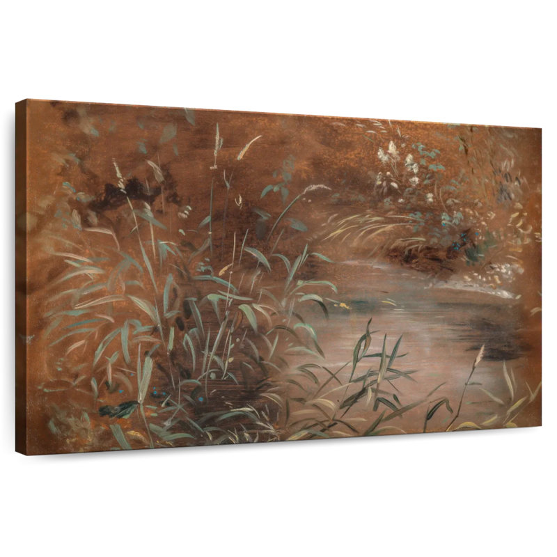 Rushes By A Pool, 16" H x 24" W