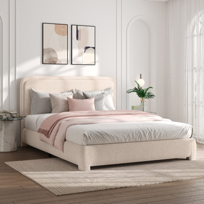 Lit plateforme tapissier Bensu Boucle