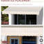 Auvents de patio 13 'x 8' - et eau, manivelle manuelle, cadre en aluminium pour terrasse, balcon, manivelle auvent, cadre, cour pare-soleil