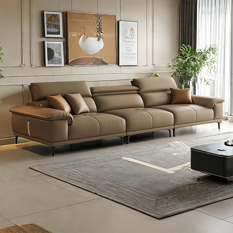 Canapé moderne et simple à lumière droite de luxe, H 33,46 po x l 110,23 po x P 37,4 po