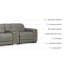 Causeuse inclinable en cuir véritable à accoudoirs carrés 85,5 po Adaam