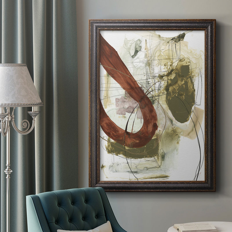 Rusted Loops I, toile encadrée de qualité supérieure - prête à être accrochée, H 20 po x l 16 po x P 2,5 po