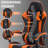 Ergonomic Gaming Chair With Footrest, Lumbar Support, And Breathable Material - Black/Orange-1010638799