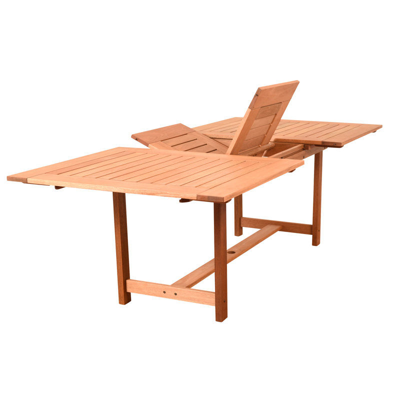 Anautica 8 - Person Wood Patio Dining Set with Rectangular Table