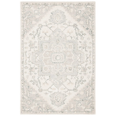 Micro-Loop Oriental Area Rug In Ivory / Beige
