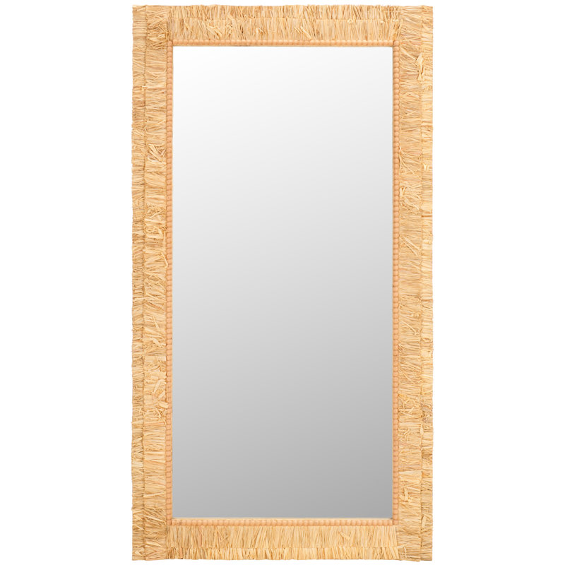 Erjeta Rectangle Wall Mirror, Natural