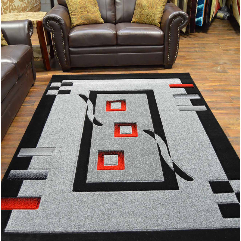 Mccampbell Performance Abstract Indoor Rug, Rectangle 3'9" x 5'3"