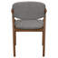 Chaise de salle à manger en noyer foncé et gris (ensemble de 2)-1866057684-1866057685