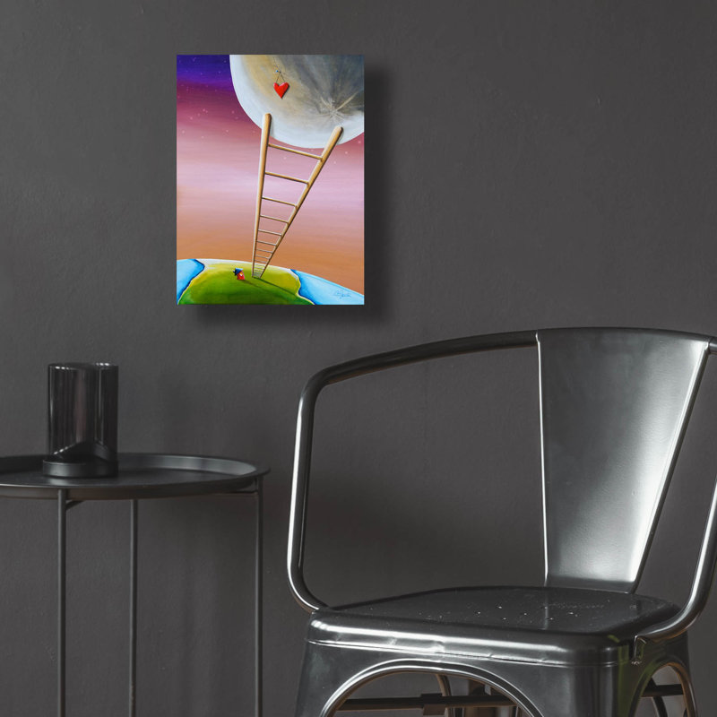 «Destination Moon» par Cindy Thornton, H 16 po x l 12 po x P 0,13 po