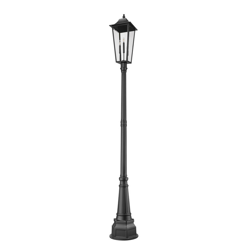 Gannon 3 Light Outdoor Post Mounted Fixture in Black
