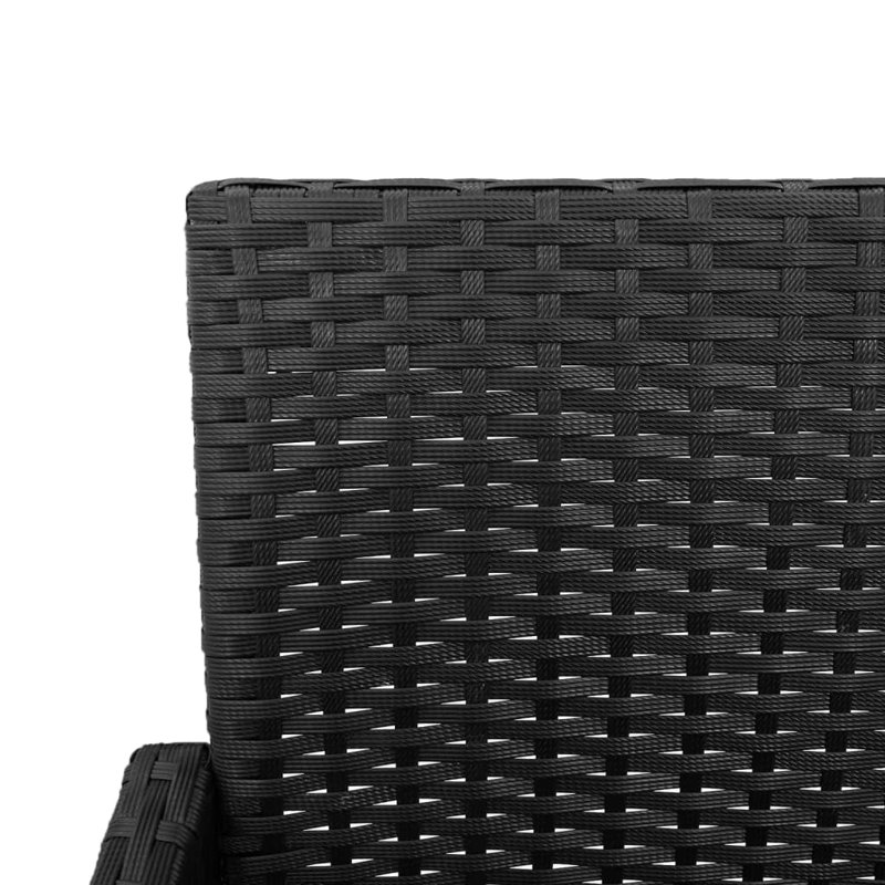Orsini Rattan Outdoor 80cm Bar Stool, Black