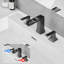 Robinets de salle de bain pour lavabo à 3 trous avec robinet à double poignée à levier unique et robinet à 3 trous avec robinet escamotable-115721089