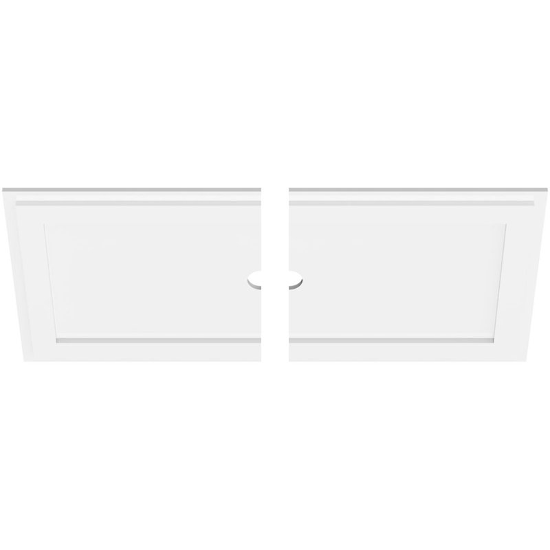Médaillon de plafond rectangulaire rectangulaire en PVC de qualité architecturale, H 1 po x l 36 po x P 18 po