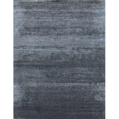 Contemporary One-of-a-Kind Rectangle 9'1" X 12'1" Wool Area Rug Gray