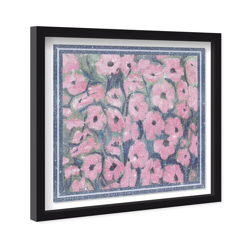 Night Blooms Print by Oliver Gal, 21.5"H x 21.5"W, Black Shadowbox