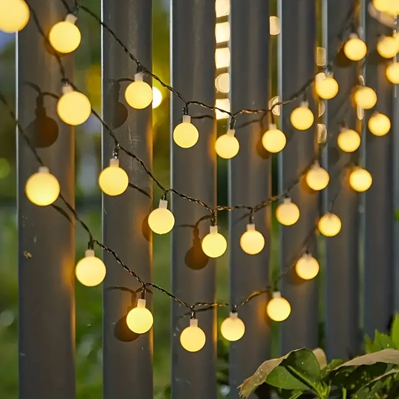 700cm Solar Powered 50 - Bulb Cord String Light