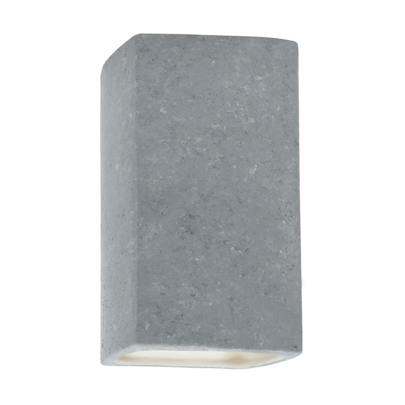 LED Outdoor Flush Mount, Concrete, Integrated LED, 9.5" H x 5.25" W x 4.5" D