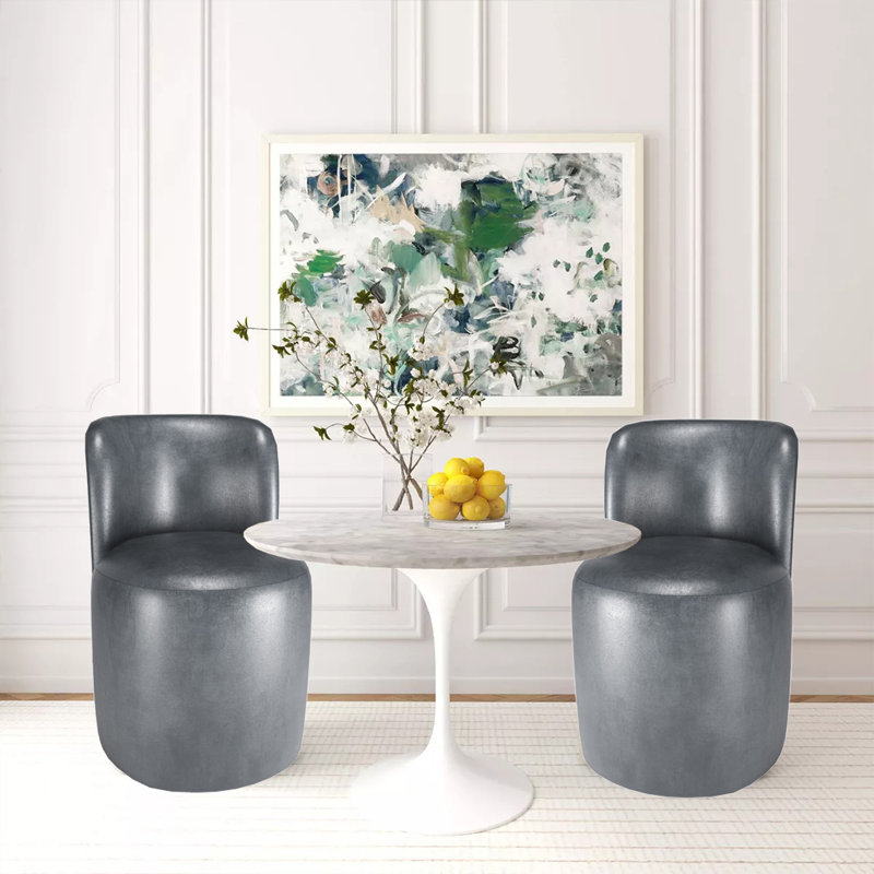 Barrel Upholstery Dining Chair, Black