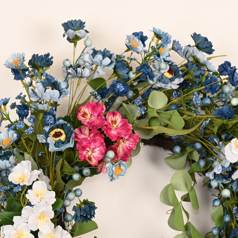 Couronne de porte 22 po, Blanc/rouge/bleu